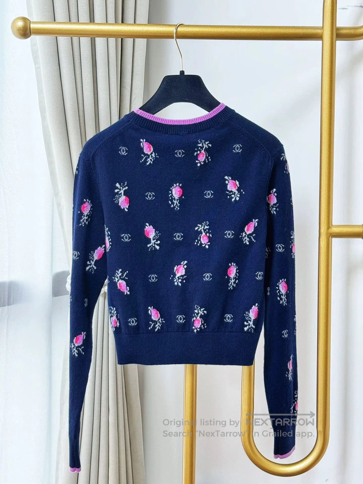 Chanel Chanel 22K Floral Cashmere Cardigan. Size US S / EU 44-46 / 1 - 3 Thumbnail