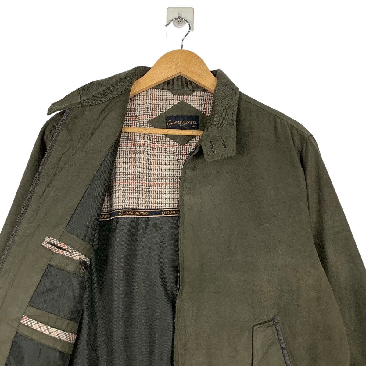 Gianni Valentino GIANNI VALENTINO Olive Green Casual Jacket #1141-C52 Size US M / EU 48-50 / 2 - 10 Thumbnail