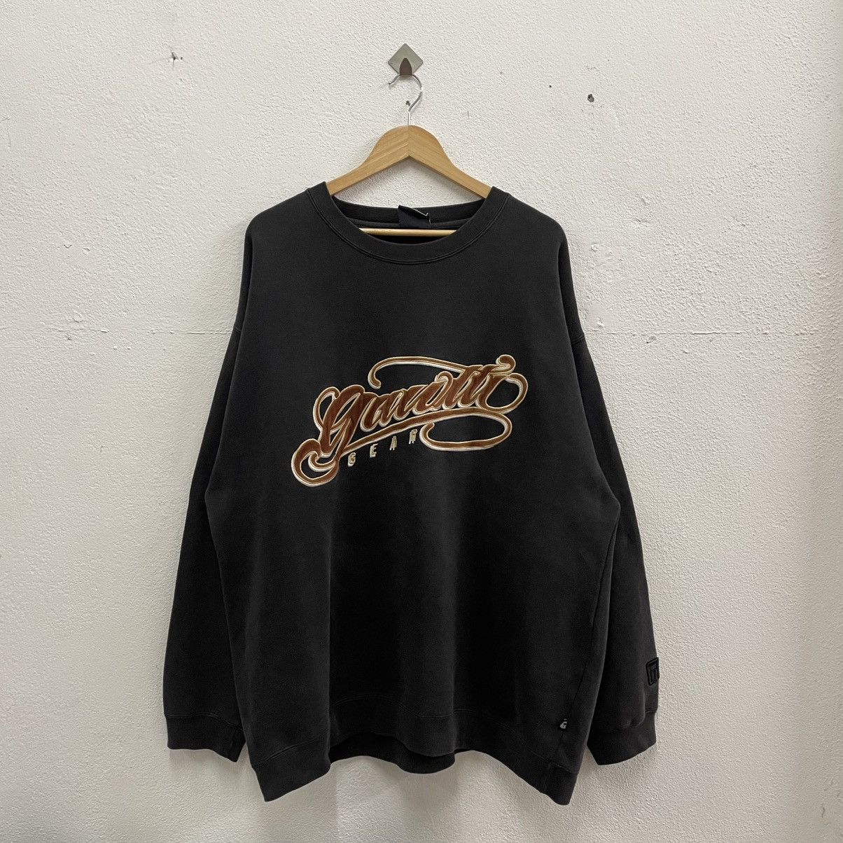 Japanese Brand × Vintage 🔥Oversize Gawtti Gear Embroidered Big Logo Sweatshirts Size US XL / EU 56 / 4 - 1 Thumbnail