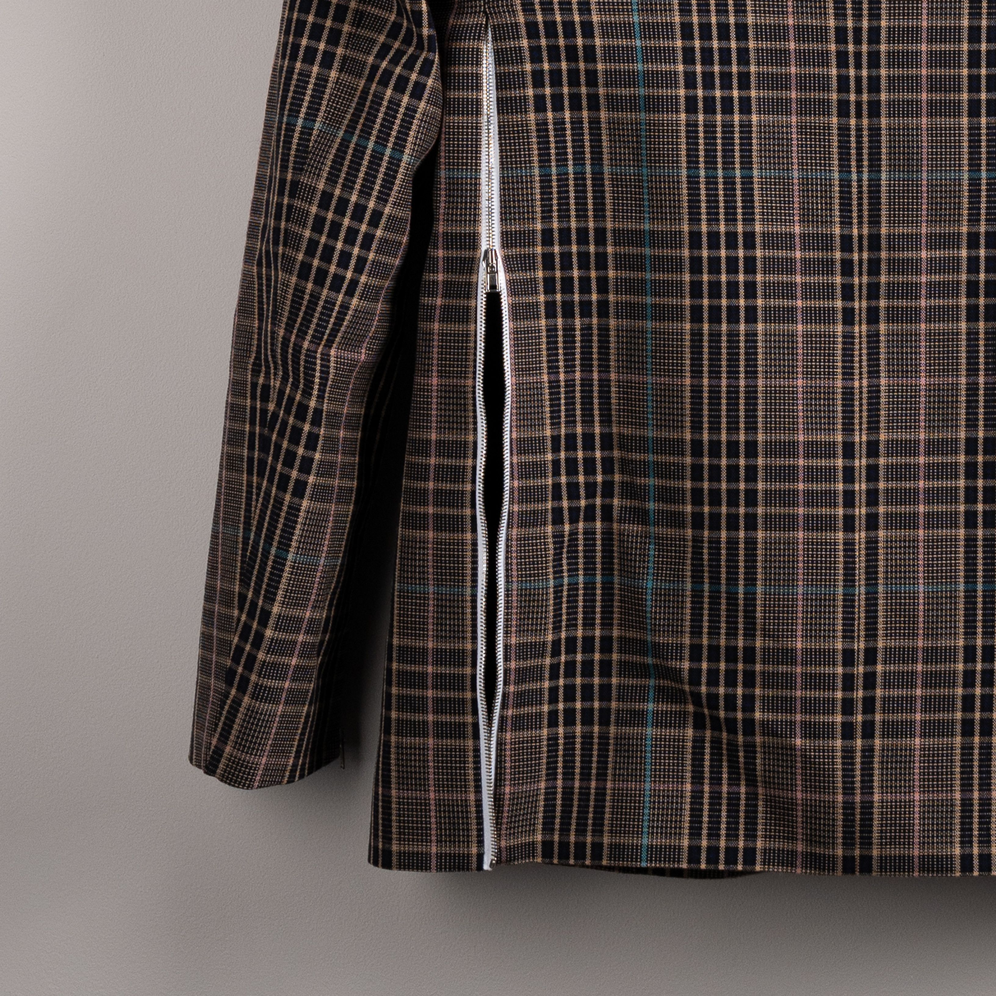 Raf Simons Raf Simons Back Zip Plaid Blazer Brown Size US L / EU 52-54 / 3 - 11 Thumbnail