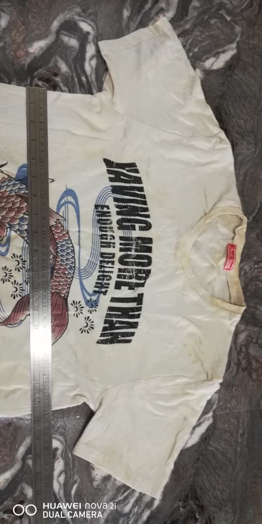 Vintage JAPANESE PARK STREET FISH KOI SAKURA BLOSSOM LONGSLEEVE Size US L / EU 52-54 / 3 - 6 Thumbnail