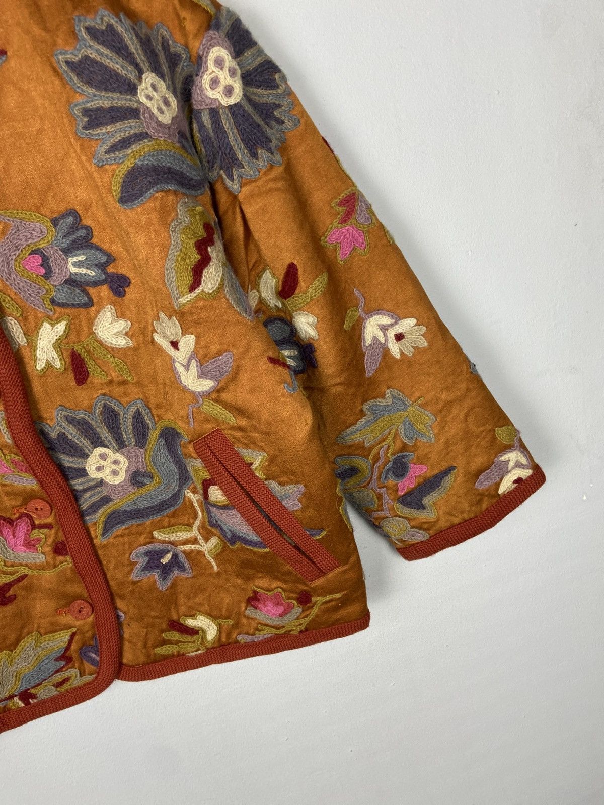 Japanese Brand VINTAGE BOHO EMBROIDERED FOLK ART ETHNUV HIPPIE Size L / US 10 / IT 46 - 5 Thumbnail