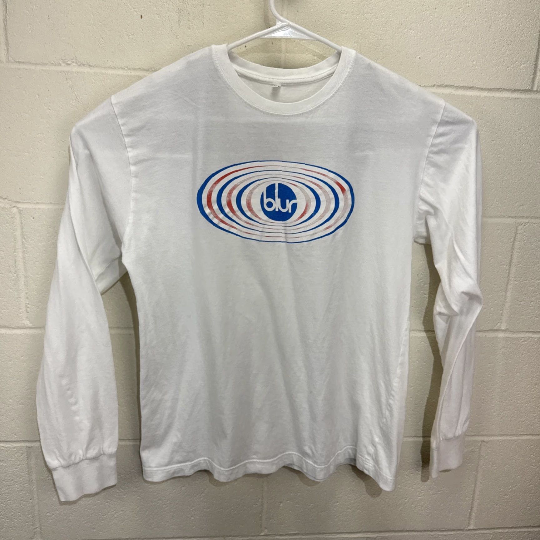 Vintage VINTAGE Blur Shirt Long Sleeve XL Unisex Adults Crew Neck Graphic Print 90s Band Logo Green White" Size US XL / EU 56 / 4 - 2 Thumbnail