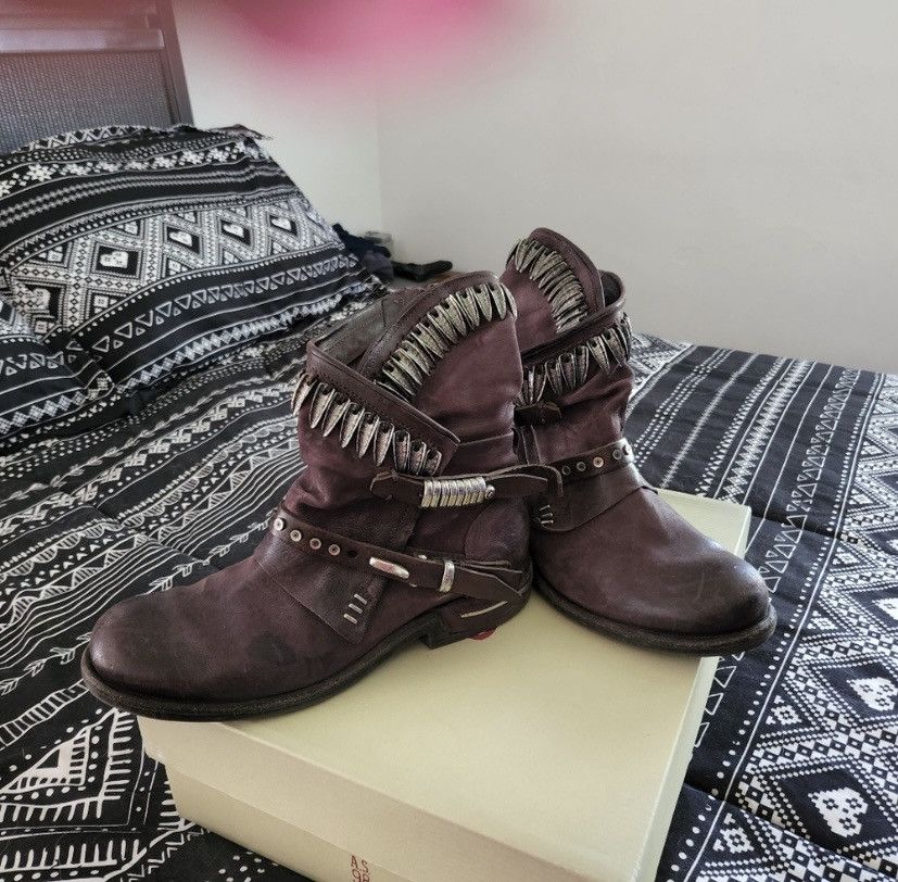 A.S.98 A.S.98. Wine Leather Boots Size US 9 / IT 39 - 2 Thumbnail