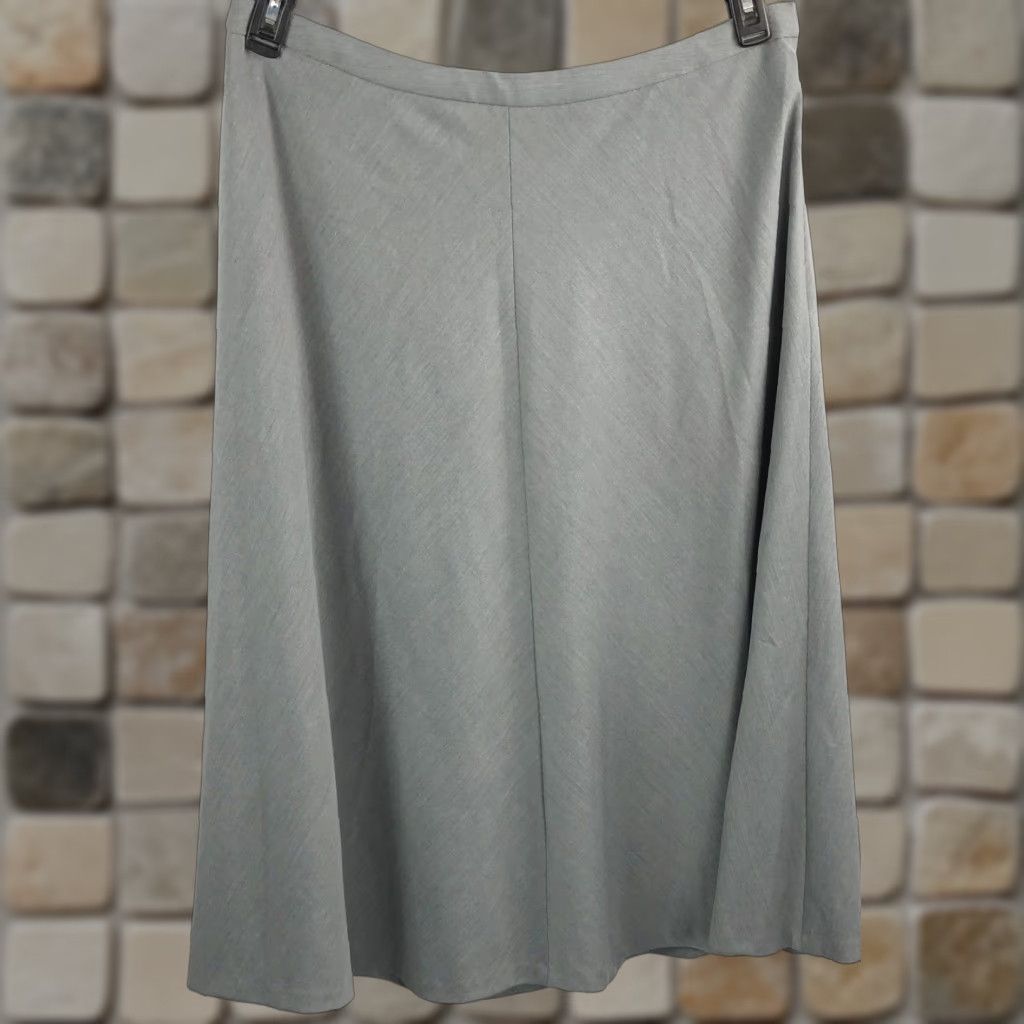 Jones New York Jones NY skirt 14 gray 34"w lined flare a-line long midi career modest business Size 36" / US 14 / IT 50 - 1 Thumbnail