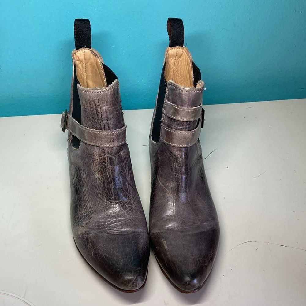 Bed Stu Bed-Stu Ravine Genuine Unique Imperfect Size 8 Gray Leather Booties Bench Made Size US 8 / IT 38 - 4 Thumbnail