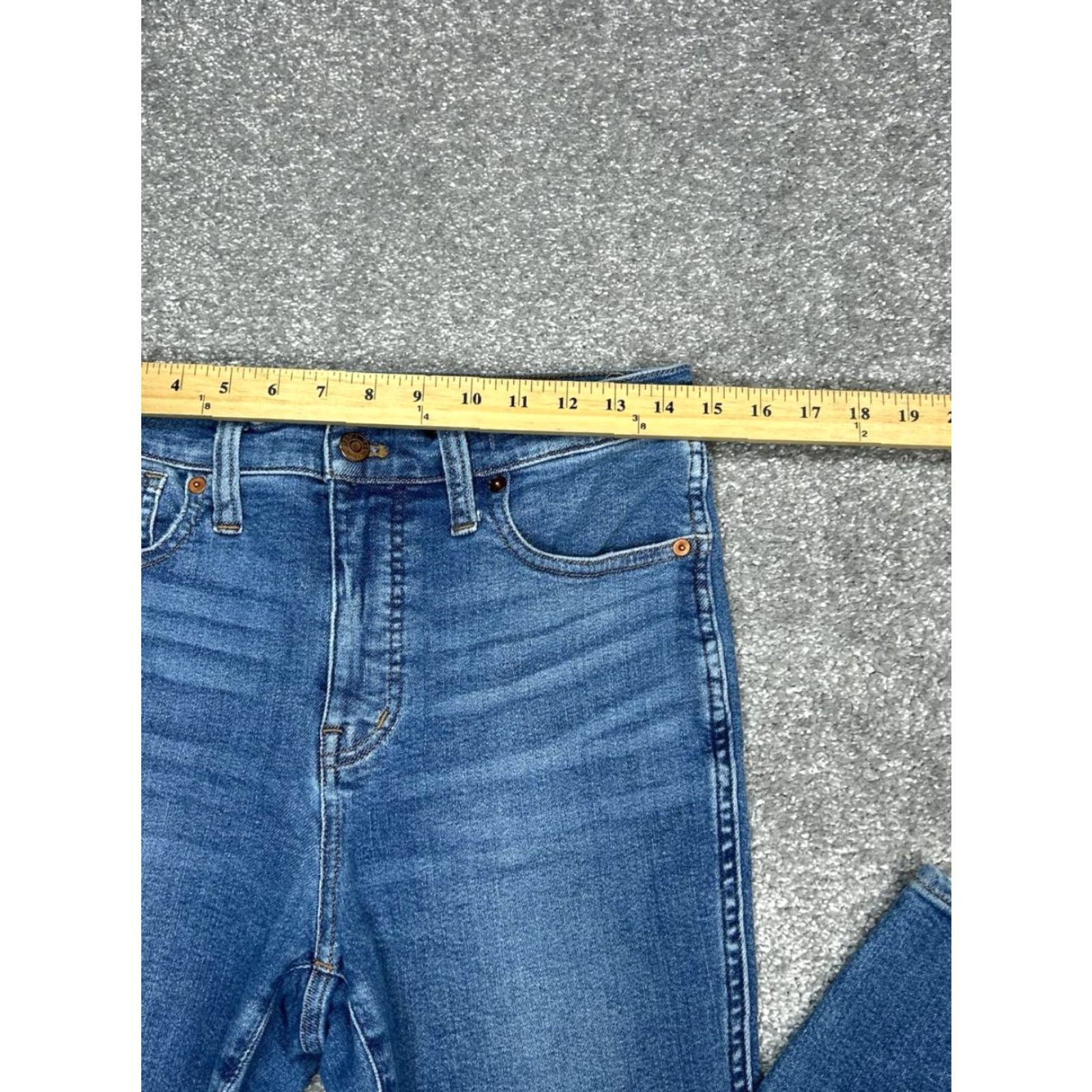 Madewell Madewell Jeans Womens 10" High Rise Skinny Cropped Blue Denim Cotton 30x26 Vintage No Size 28" / US 6 / IT 42 - 6 Thumbnail