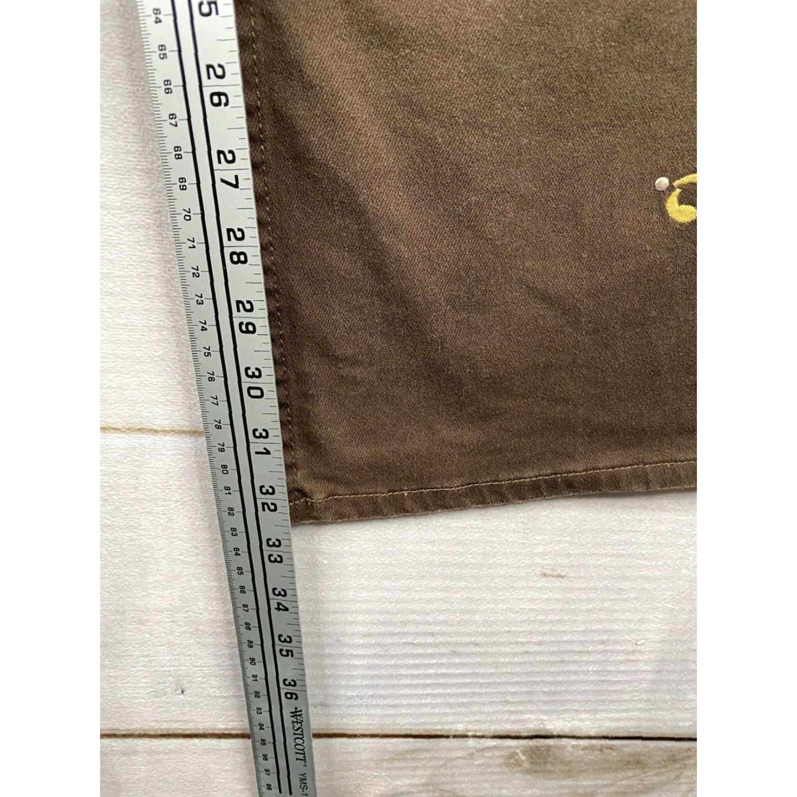 Denime Vtg Lawman Jeans Women Jr 13 Denim Brown Western High-Rise Studded Floral Riding Jeans Size 34" / US 12 / IT 48 - 7 Thumbnail