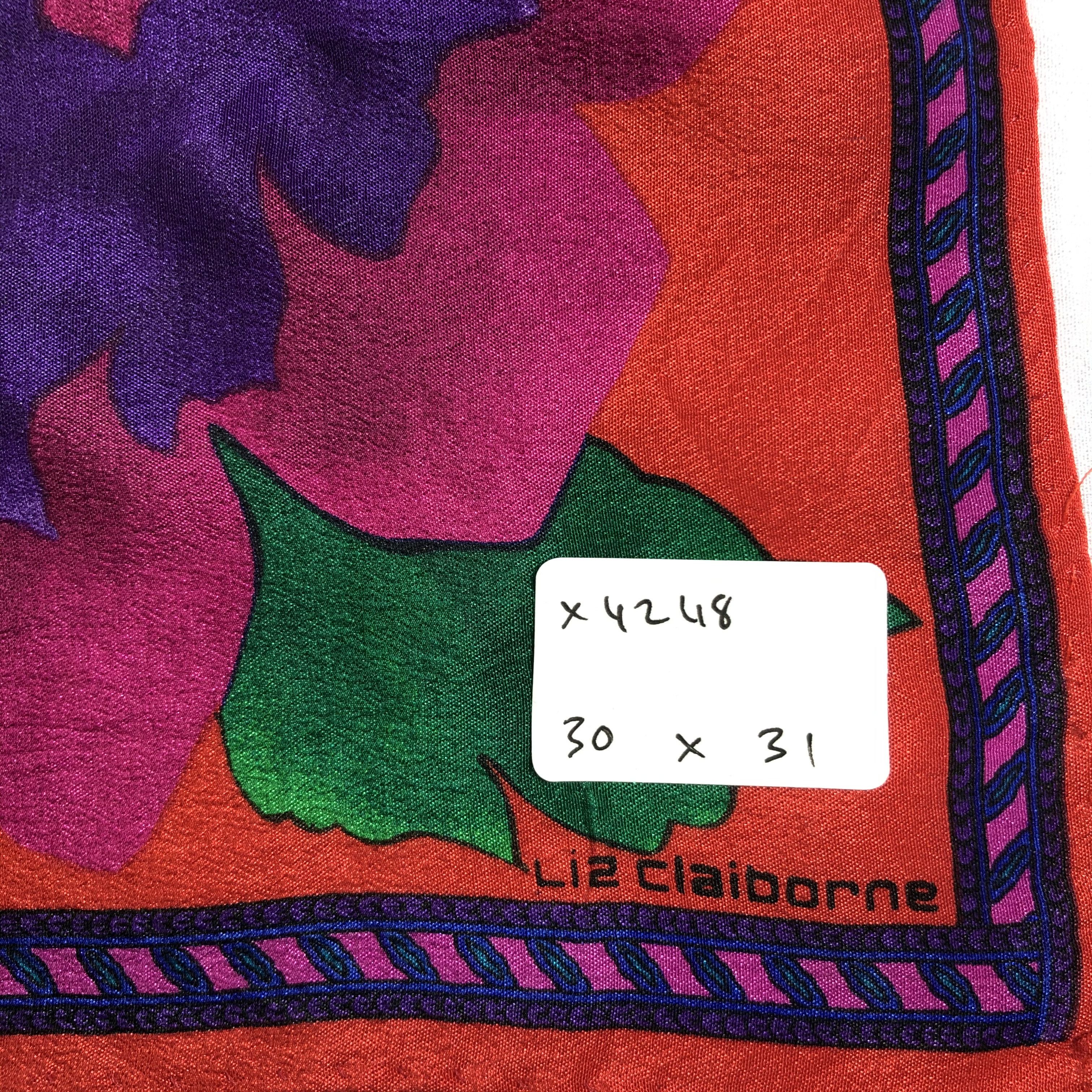 Vintage Vintage Liz Claiborne Silk Scarf Size ONE SIZE - 5 Thumbnail