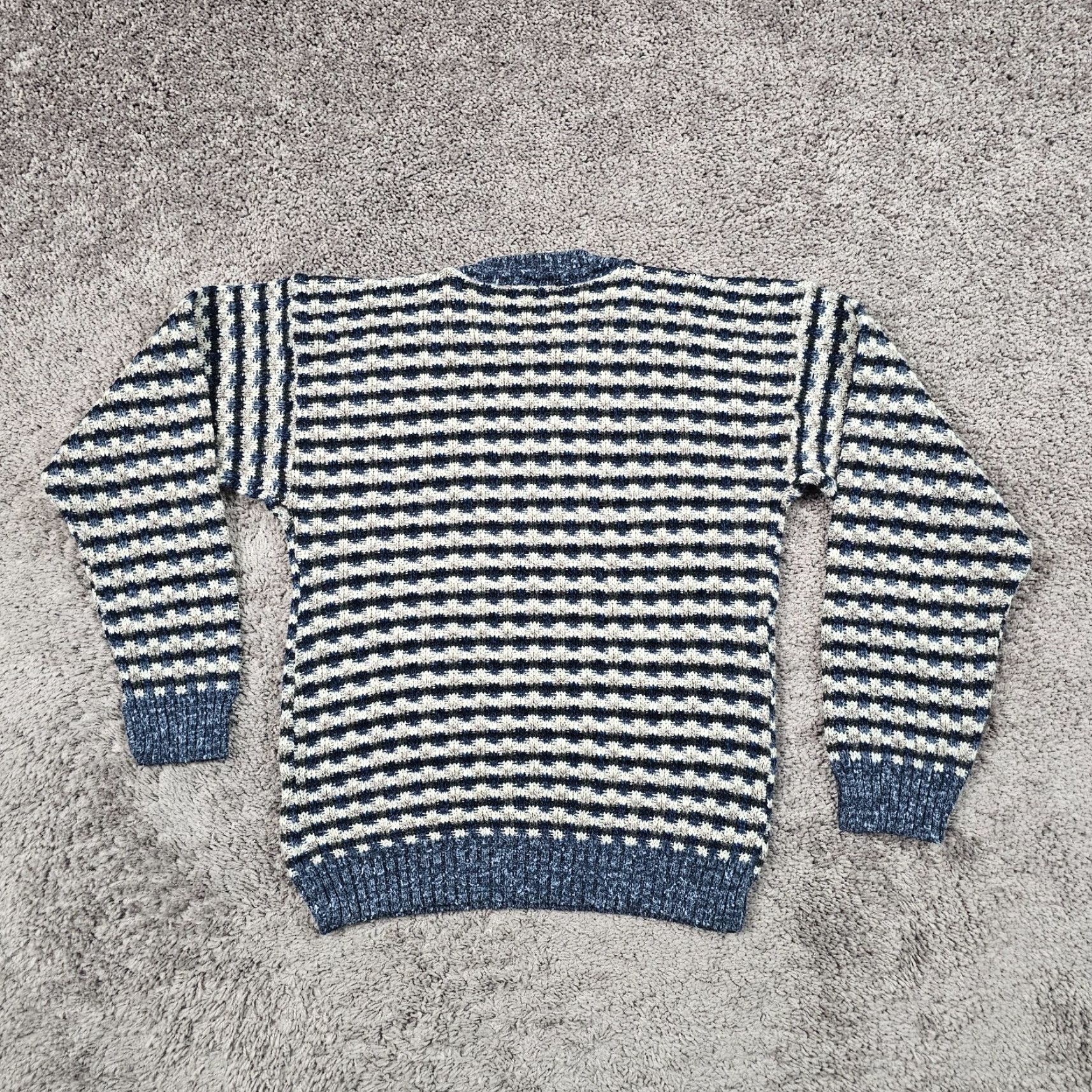 New Era VINTAGE New Era Knit Sweater Mens Large L Blue Plaid Crewneck 90s USA Size US L / EU 52-54 / 3 - 3 Thumbnail