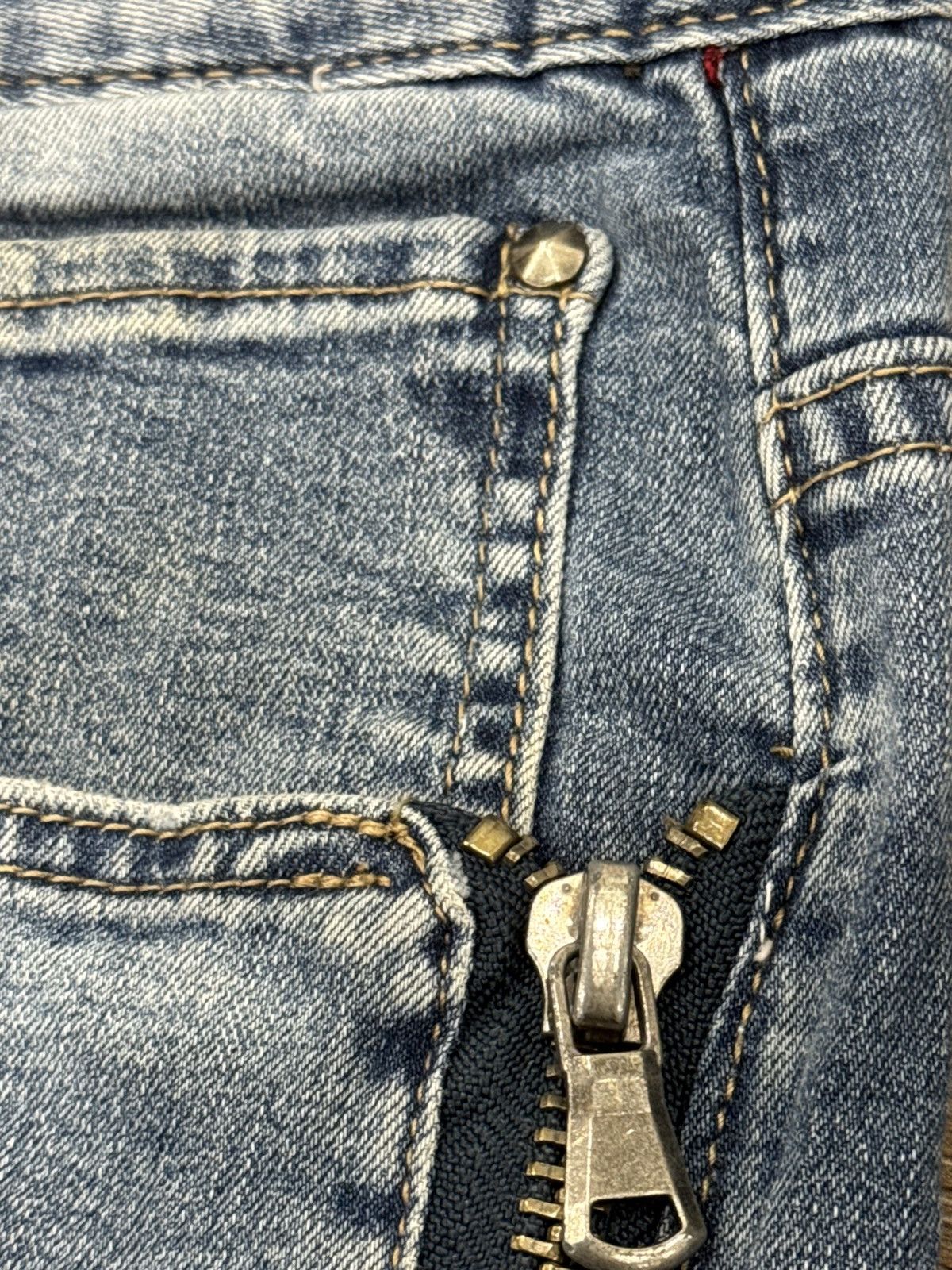 Philipp Plein Philipp Plein Distressed Denim Jeans Multi Button Zip Detail Size US 31 - 8 Thumbnail