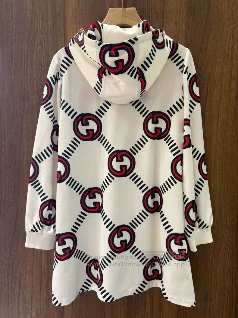 Gucci Gucci Double G full print hooded dress Size S / US 4 / IT 40 - 2 Thumbnail