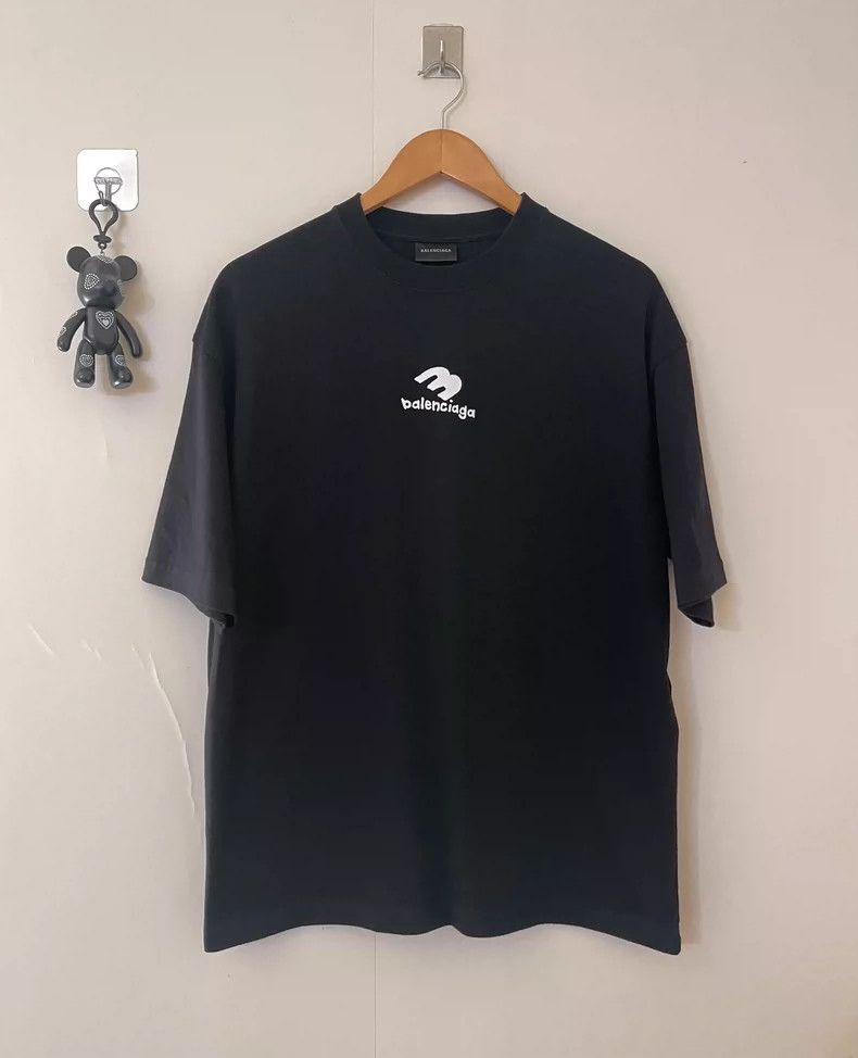 関税込【BALENCIAGA】Flame Short Sleeve T Shirt Wash Black Balenciaga Flame Short Sleeve T Shirt Washed Out Black | END