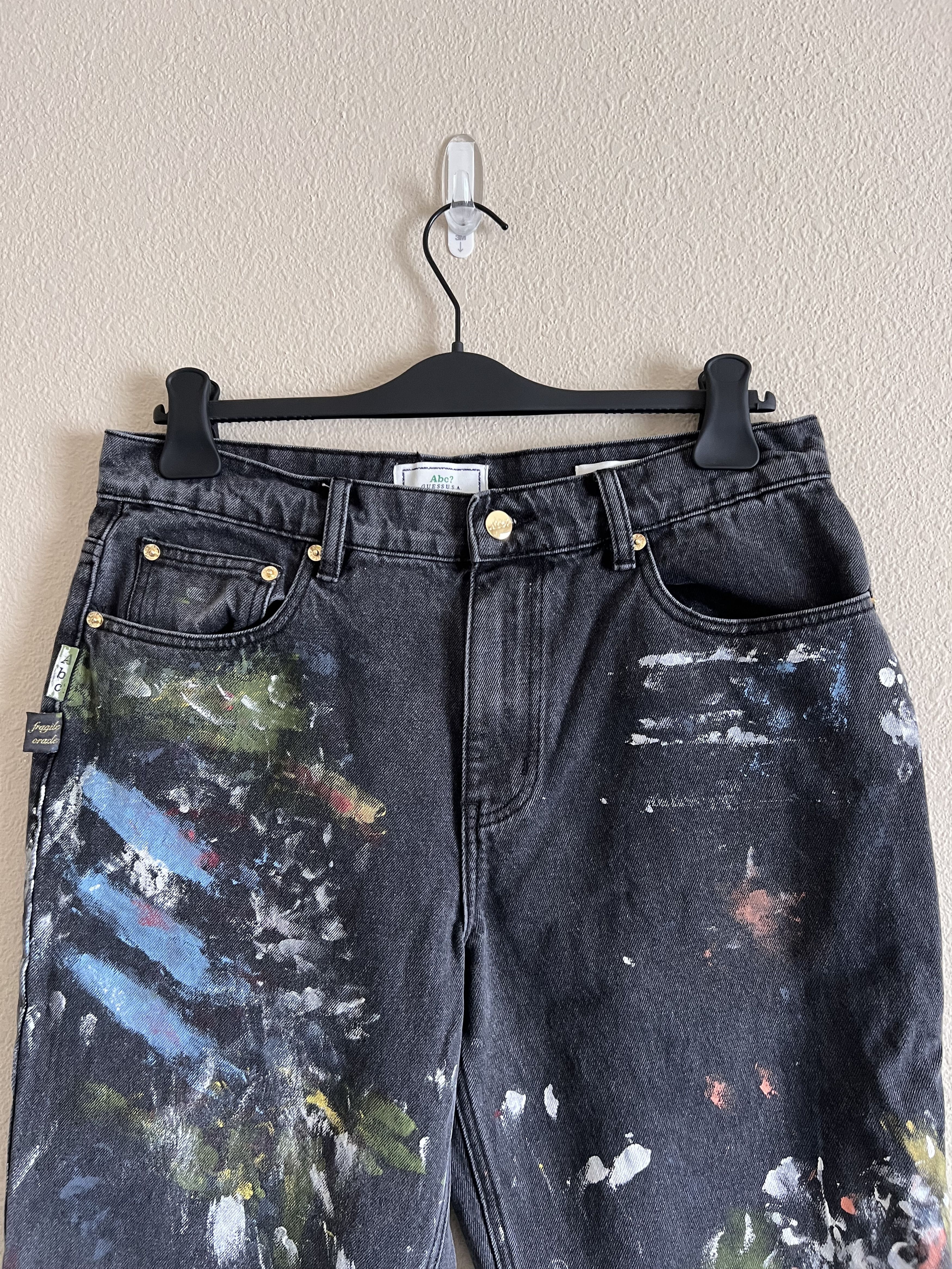 Advisory Board Crystals × Guess Advisory Board Crystals Guess ABC? Painted Denim Jeans Size US 32 / EU 48 - 2 Thumbnail