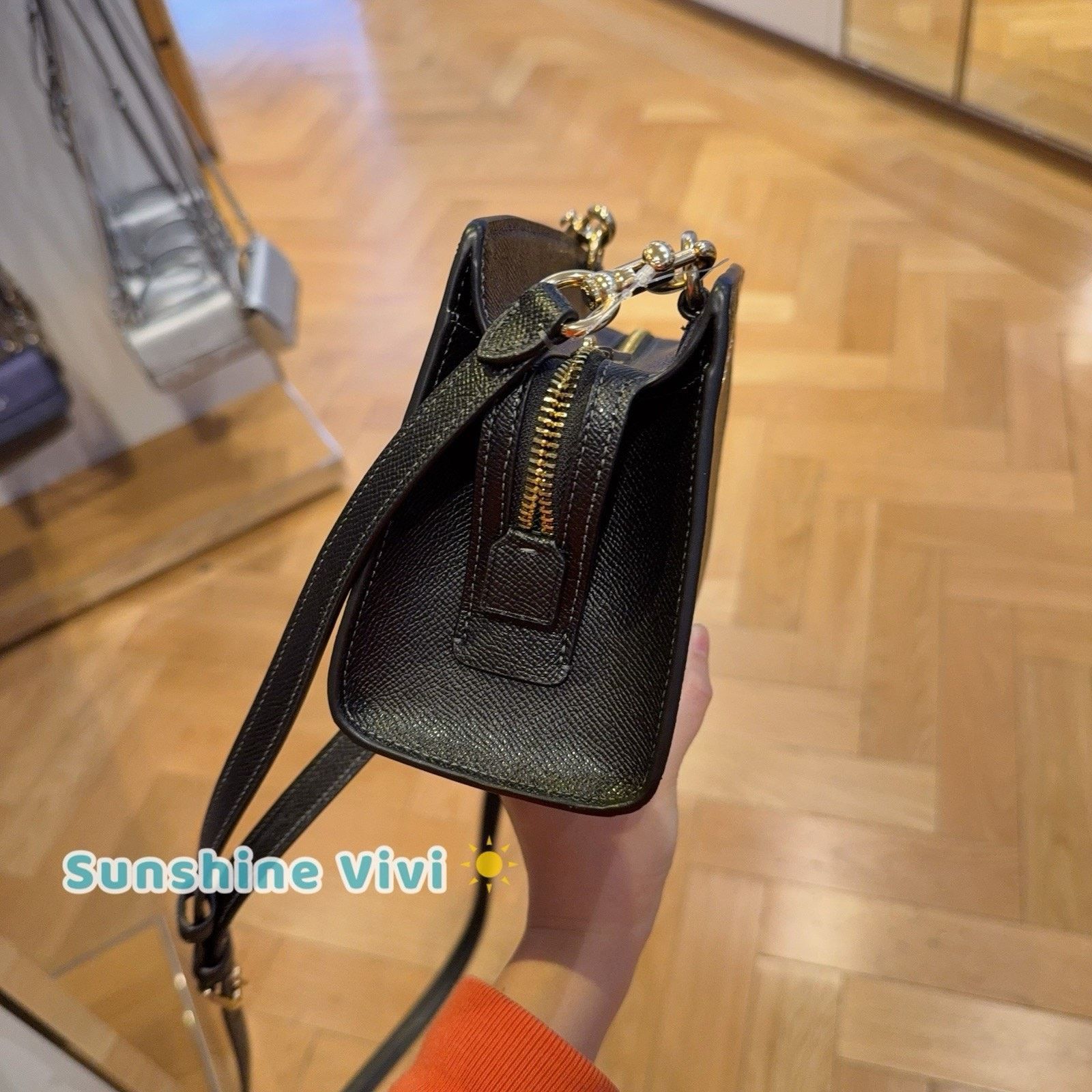 Coach NWT Coach Gia Crossbody Bag Black Crossgrain leather CCK64 Size ONE SIZE - 3 Thumbnail