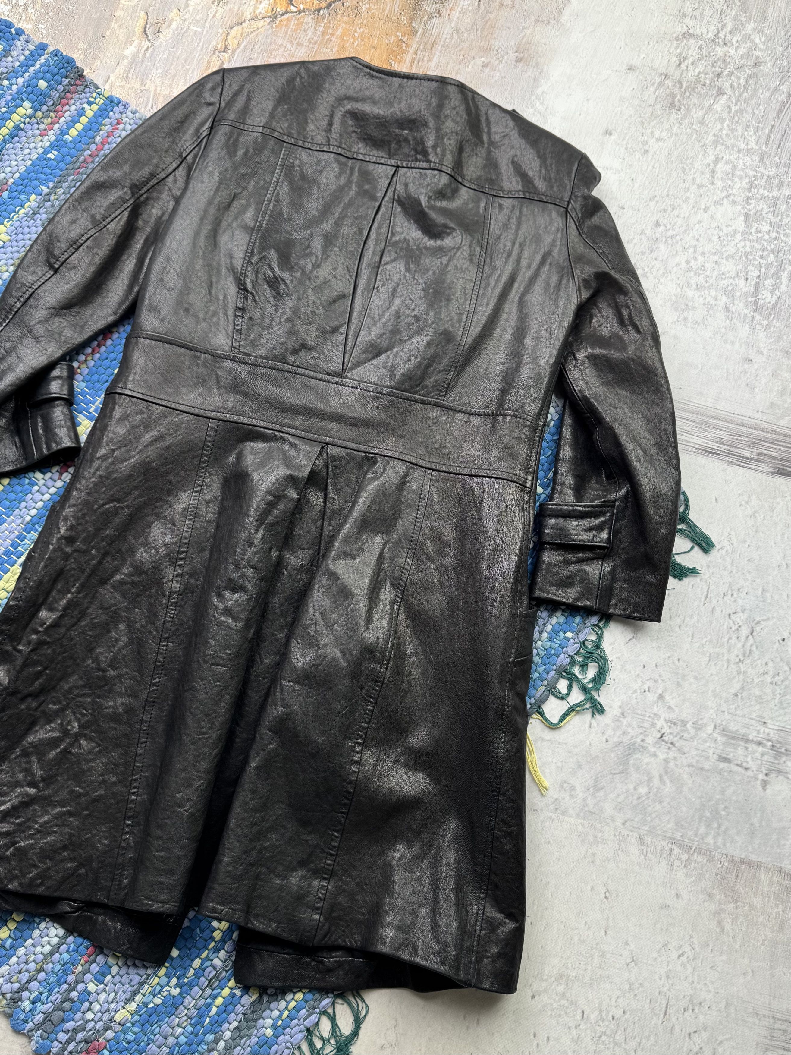 Japanese Brand Vintage Leather Long Jacket D15(518)A788 Size S / US 4 / IT 40 - 8 Thumbnail