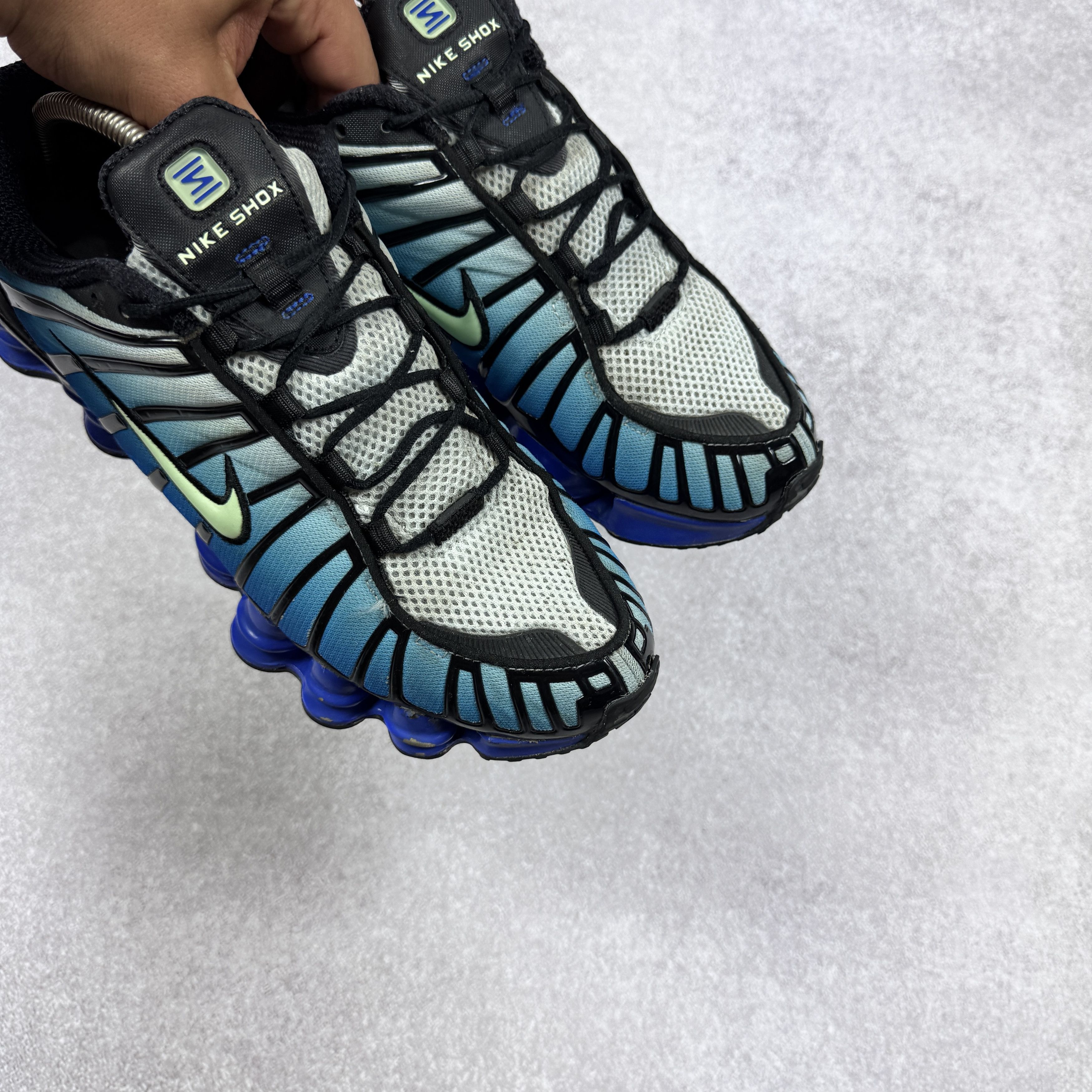 Nike Men`s Nike Shox TL AV3595-009 Blue Sneakers Size 44 / 28cm Size US 11 / EU 44 - 3 Thumbnail