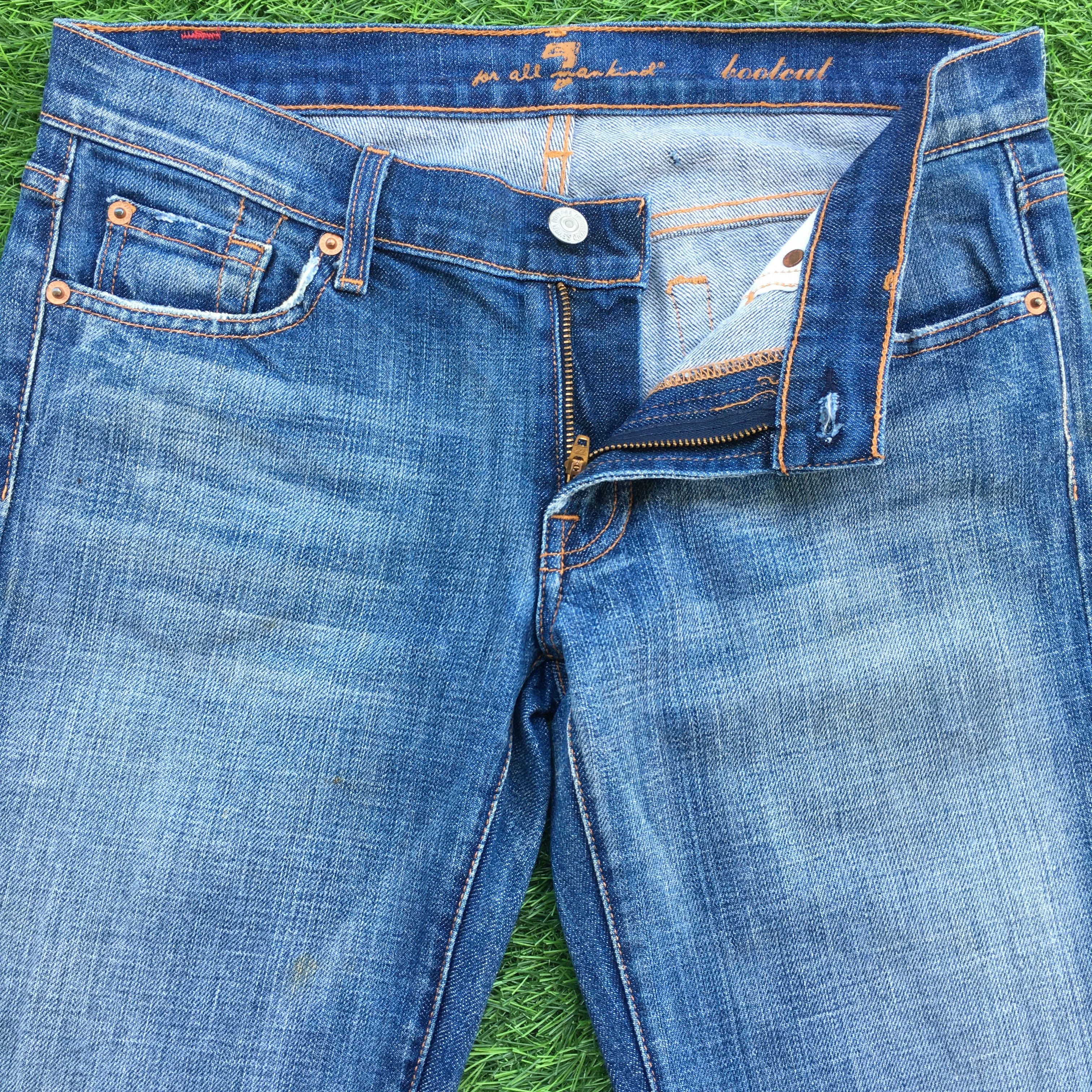 Designer × Jean Distressed Faded Blue Bootcut Jeans D-950 Size 28" / US 6 / IT 42 - 3 Thumbnail