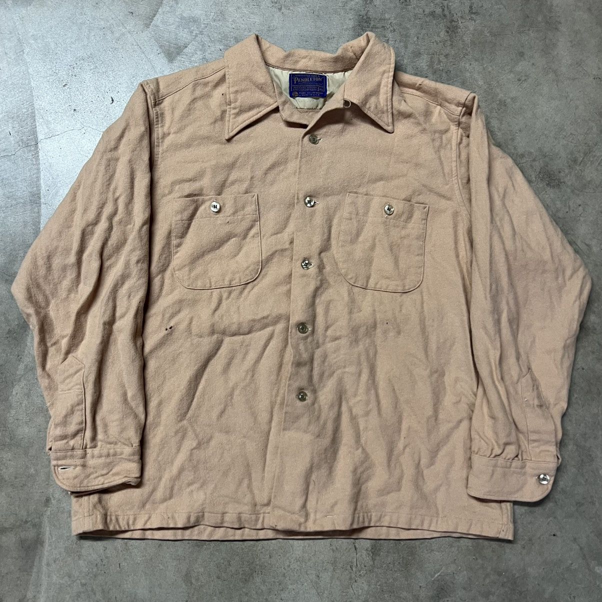 Pendleton × Vintage Vintage 90’s Pendleton 🇺🇸 CPO Loop-Collar Wool L/S Shirt Size US XL / EU 56 / 4 - 2 Thumbnail
