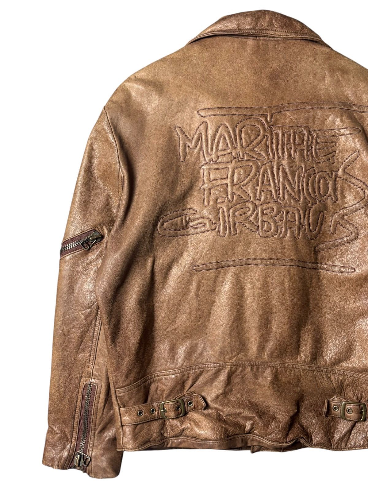 Marithe + Francois Girbaud 1990s Marithe Francois Girbaud Leather Jacket Size US L / EU 52-54 / 3 - 9 Thumbnail