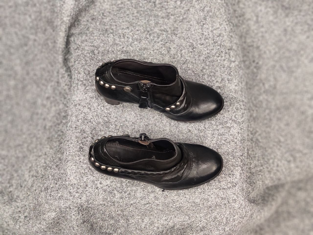 A.S.98 A.S.98 Airstep Design Heels Black Leather low Zip Boots Size US 6 / IT 36 - 13 Thumbnail