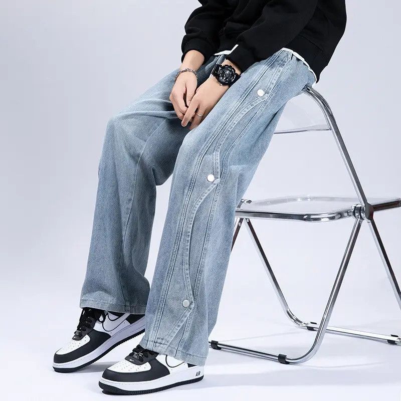 Japanese Brand Retro loose wide leg slightly flared jeans Size US 30 / EU 46 - 2 Thumbnail