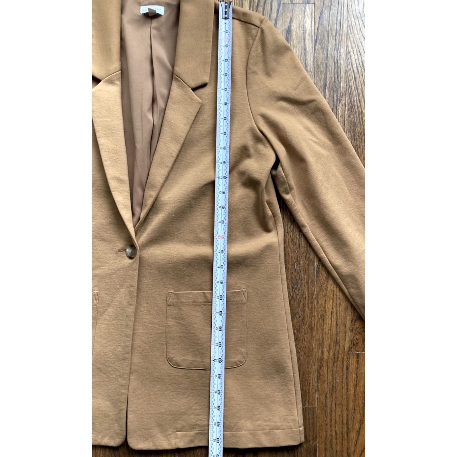 Vintage Garnet Hill Blazer Womens Size 8 Tan Beige Knit Relaxed Button Classic Preppy Academia Sports Coat Autumn Winter Spring Fall Womens Size M / US 6-8 / IT 42-44 - 6 Thumbnail