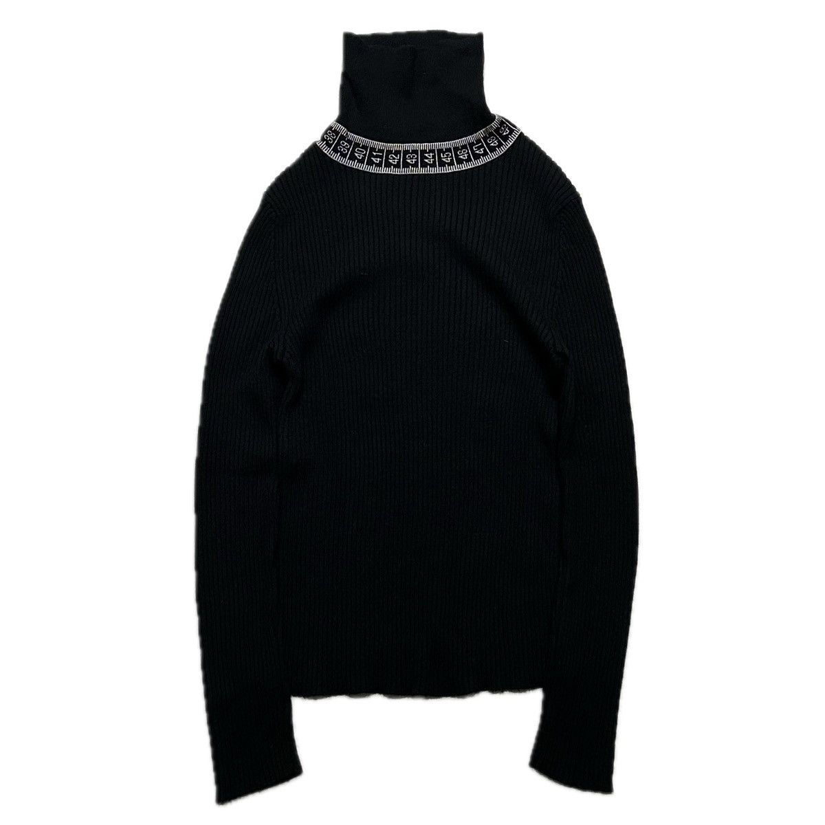 Japanese Brand × Jean Paul Gaultier Japan Limited Tape Measure Designed Turtleneck Knit Pullover Size US XS / EU 42 / 0 - 3 Thumbnail