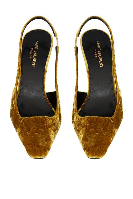 Saint Laurent Paris o1bcso1str1124 Blade Slingback Pumps in Yellow Size US 6 / IT 36 - 3 Thumbnail