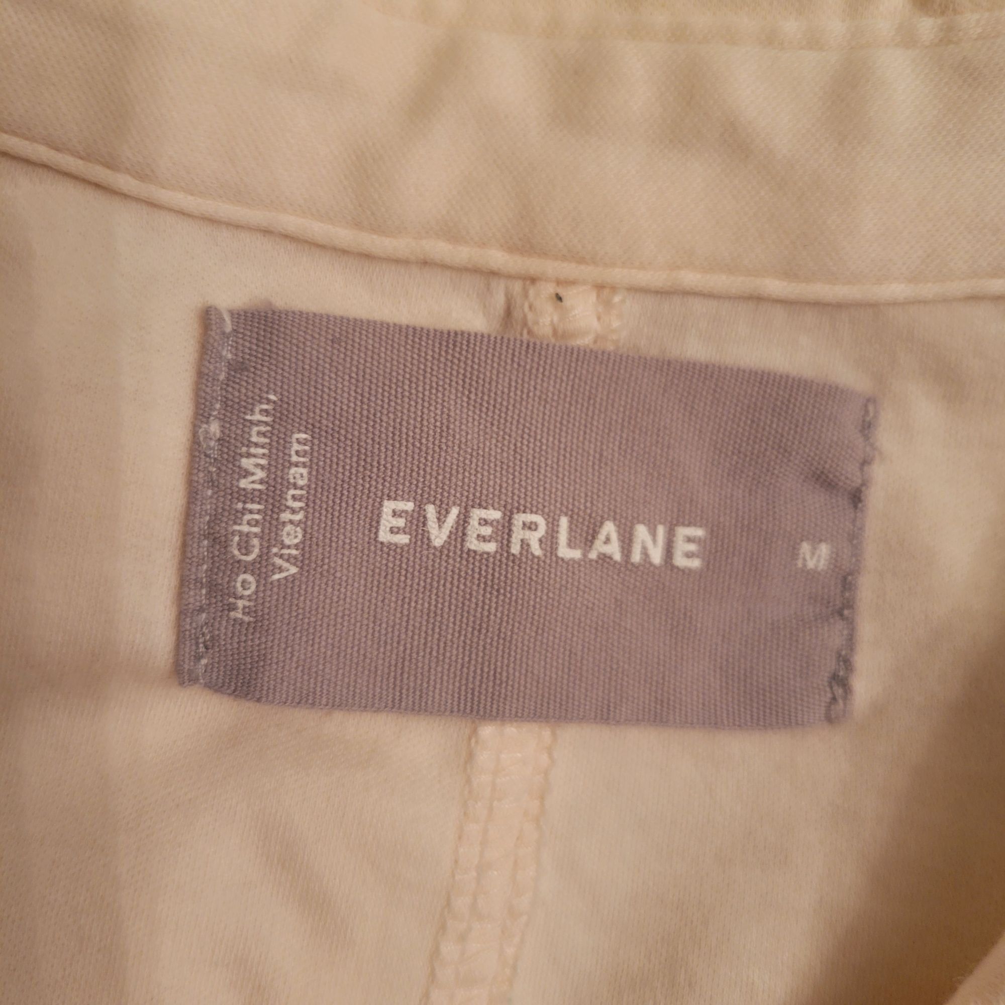 Everlane Everlane M Long Sleeve Button Down Shirt Dress Cotton Cream Size M / US 6-8 / IT 42-44 - 3 Thumbnail