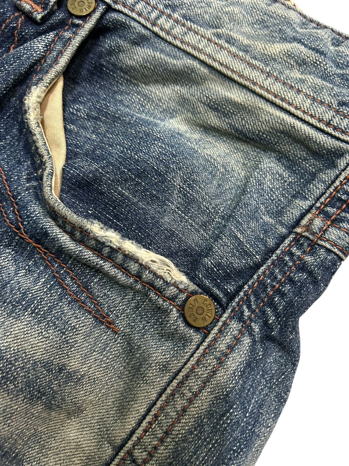 Edwin × If Six Was Nine × Kapital Rare Edwin Blue Trip Mud Wash Denim Jeans☠️☠️ Size US 31 - 13 Thumbnail