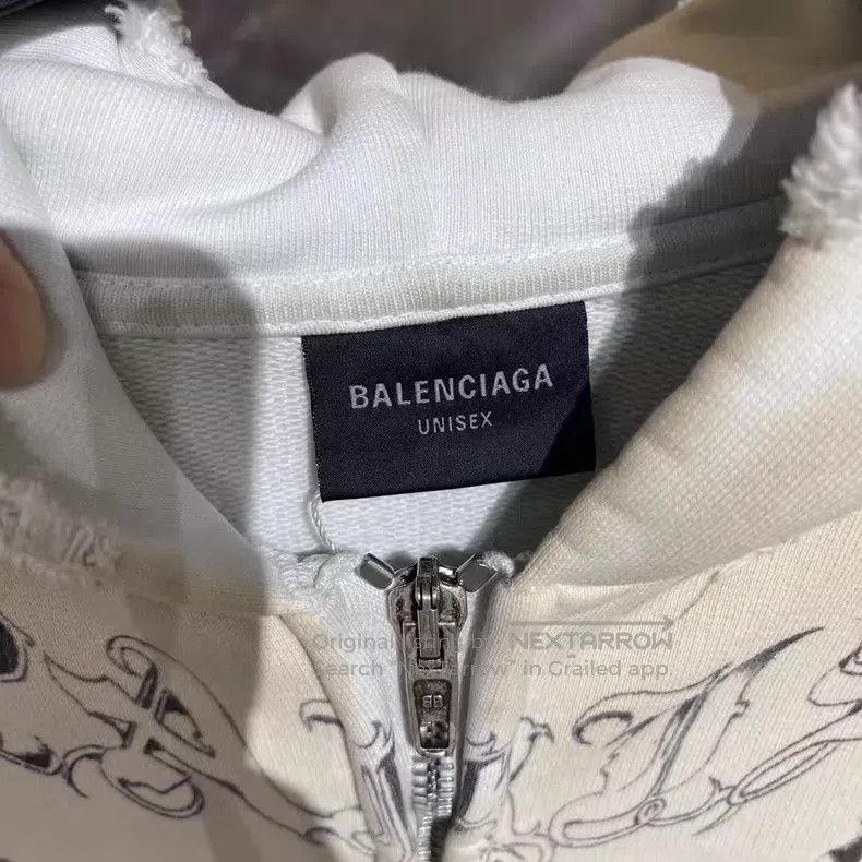 Balenciaga Balenciaga Distressed Doodle Patterned Jacket Size US S / EU 44-46 / 1 - 8 Thumbnail