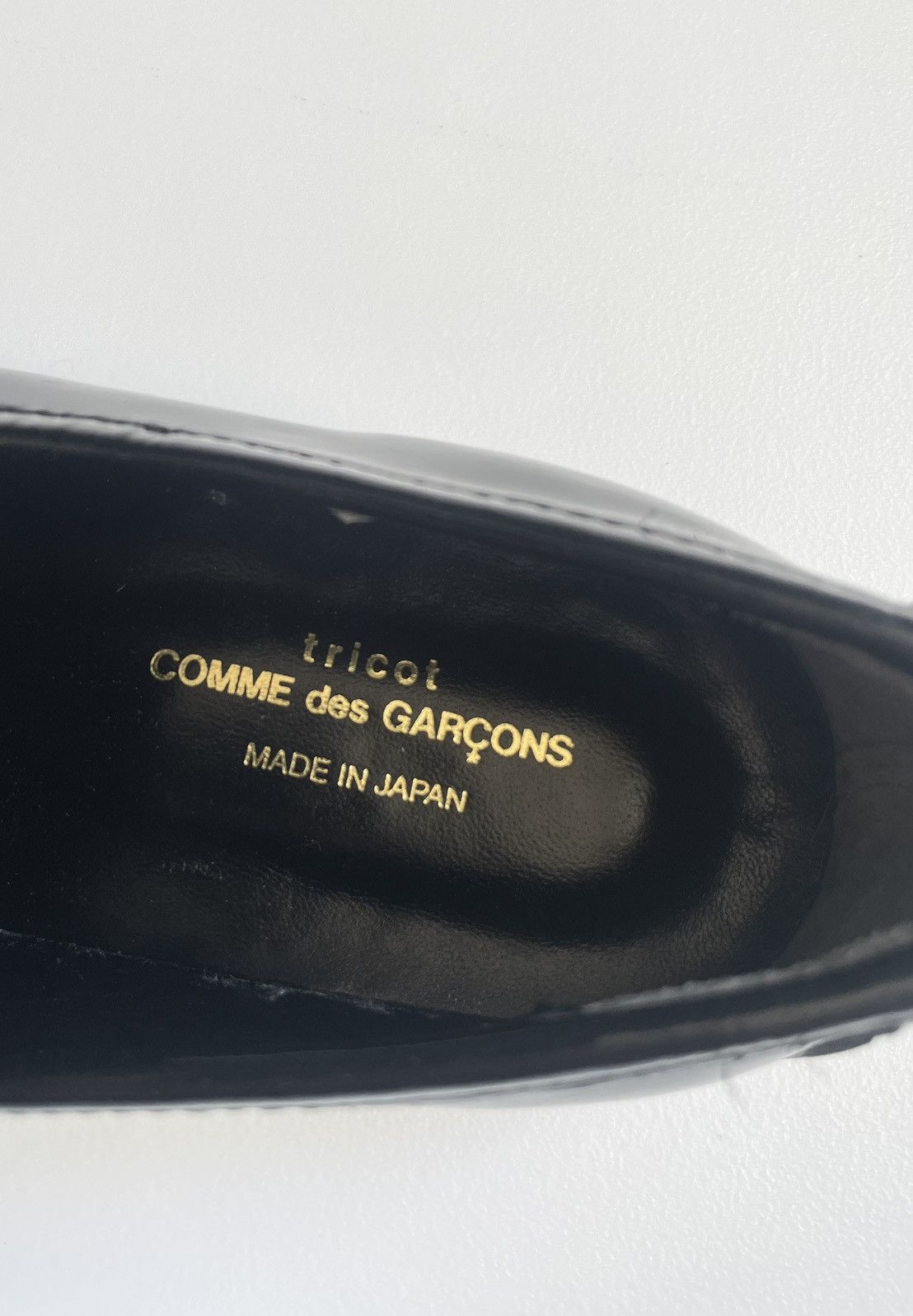 Comme des Garcons ‘Pointy’ Black Patent Leather Loafers Size US 7 / IT 37 - 8 Thumbnail