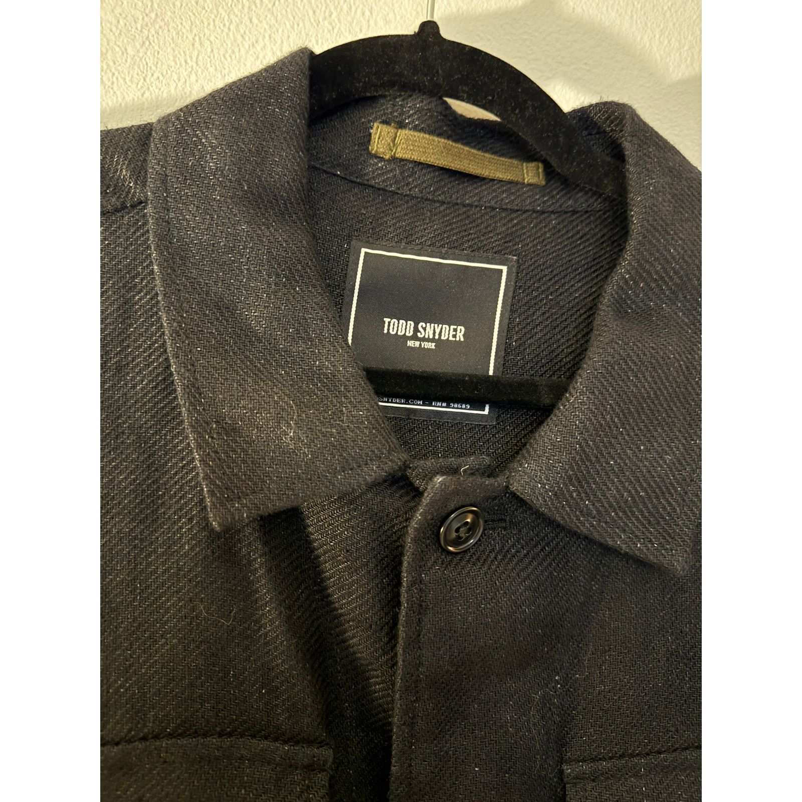 Todd Snyder Tood Snyder Black Linen Tailored Chore Jacket Size US L / EU 52-54 / 3 - 3 Thumbnail
