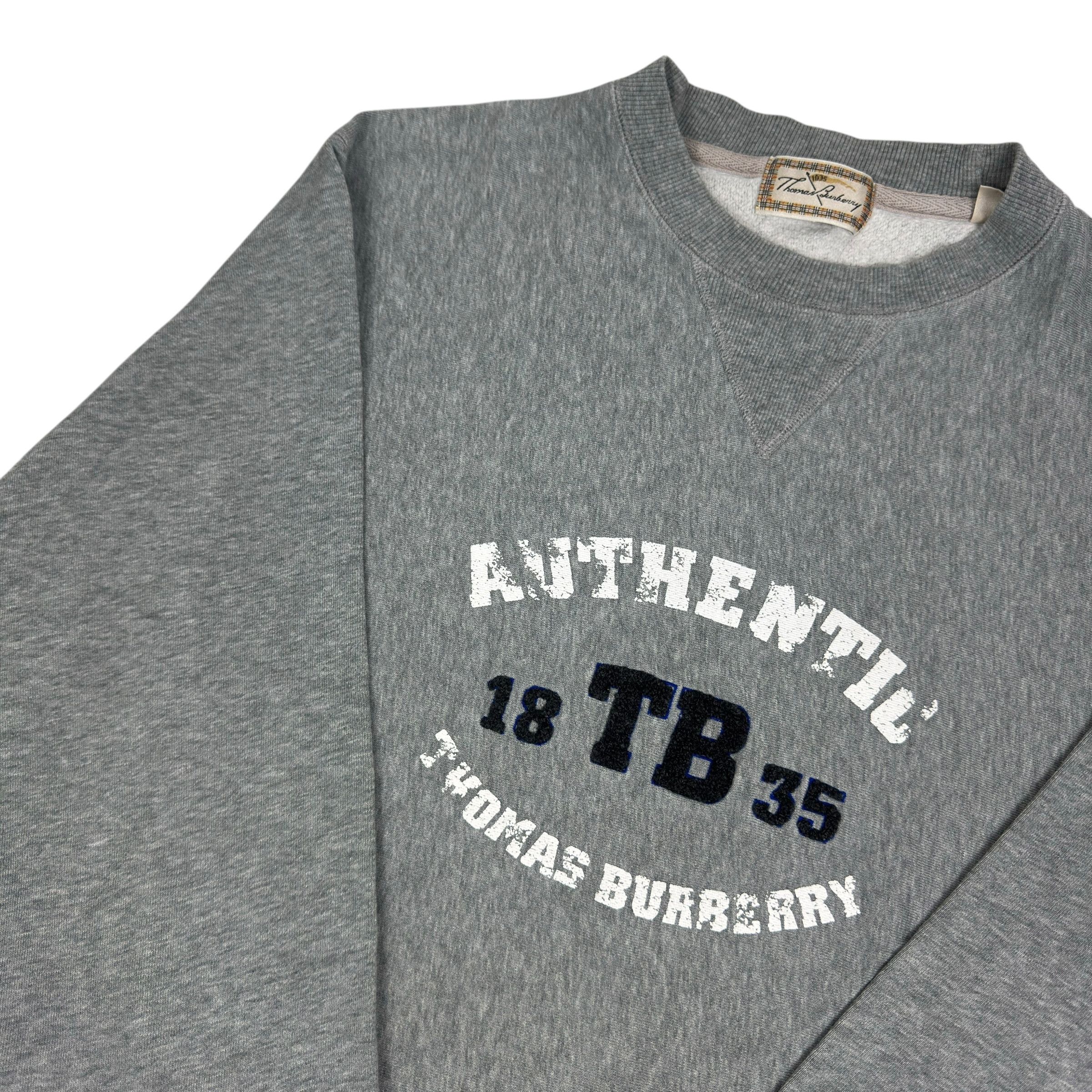 Burberry Thomas Burberry Men's Gray Fleece Knit Pullover Sweatshirt L Size US L / EU 52-54 / 3 - 5 Thumbnail