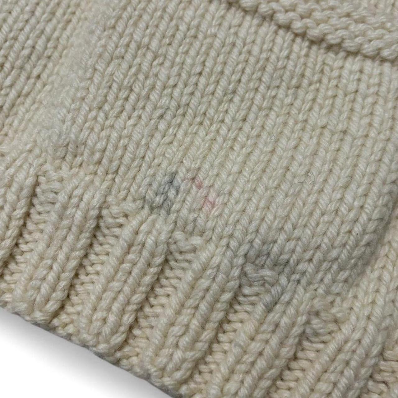 Handmade × Vintage Vintage 60s Patterned Navy Blue Cream Wool Cowichan Sweater Size US XL / EU 56 / 4 - 3 Thumbnail