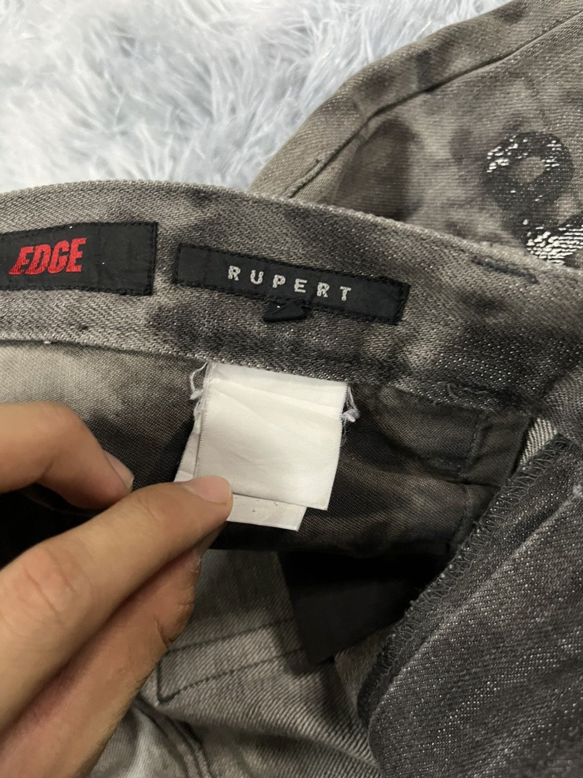 Tornado Mart Rare🔥Edge Rupert Typography Flared Jeans Size US 33 - 9 Thumbnail