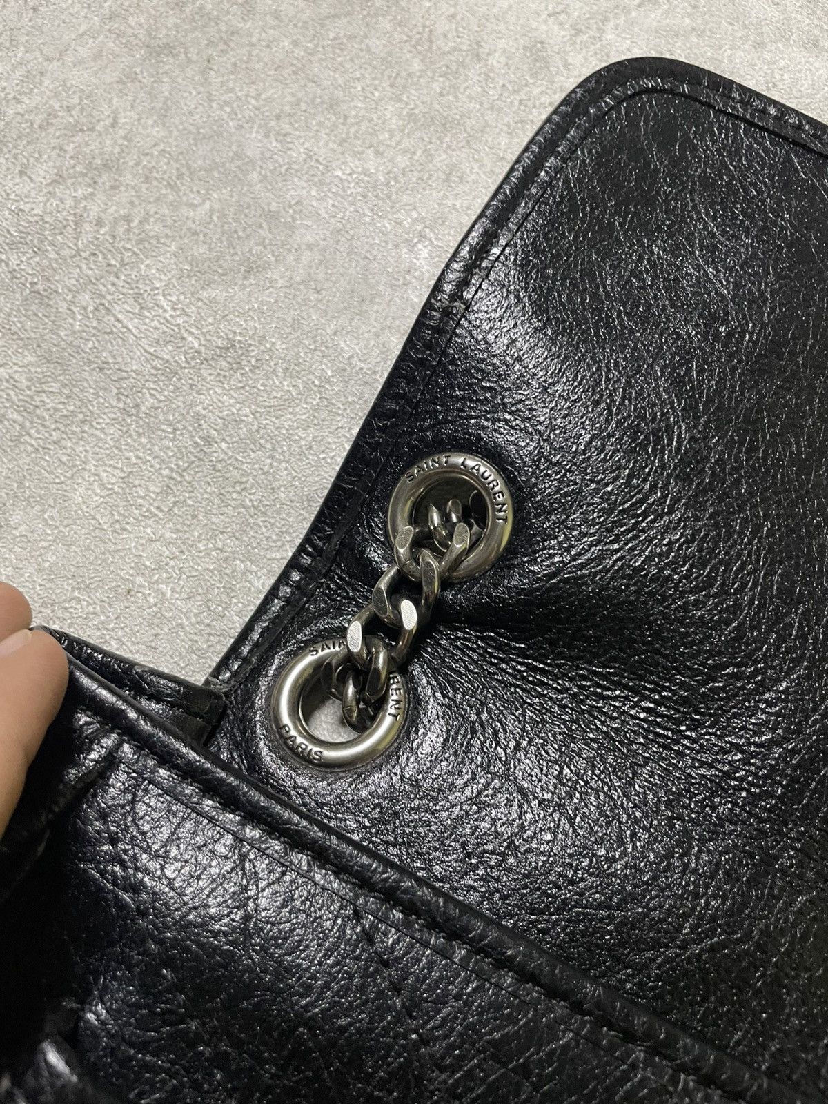 Yves Saint Laurent Rare 2000’s Saint Laurent Paris Niki Crinkle Shoulder Bag Size ONE SIZE - 18 Thumbnail