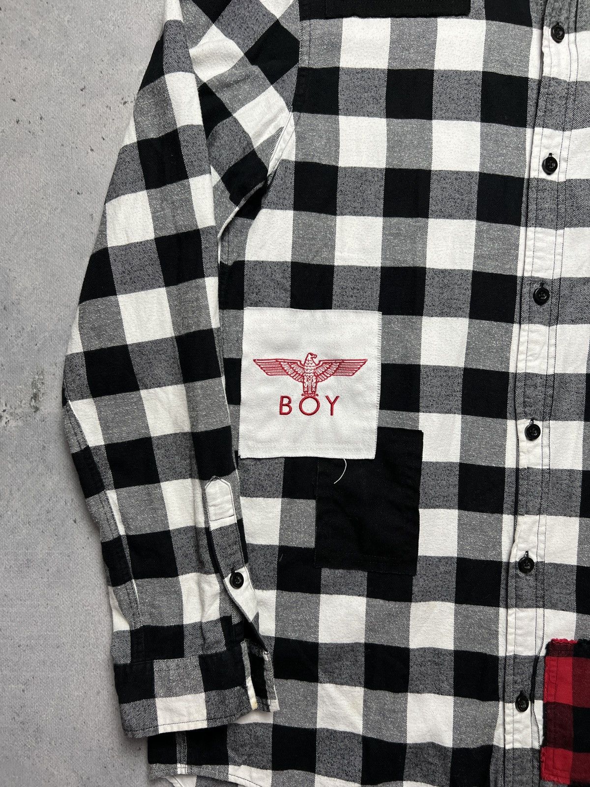 Boy London Boy London Big Logo Embroidery 1976 Checked Flannel USA y2k Size US XL / EU 56 / 4 - 4 Thumbnail