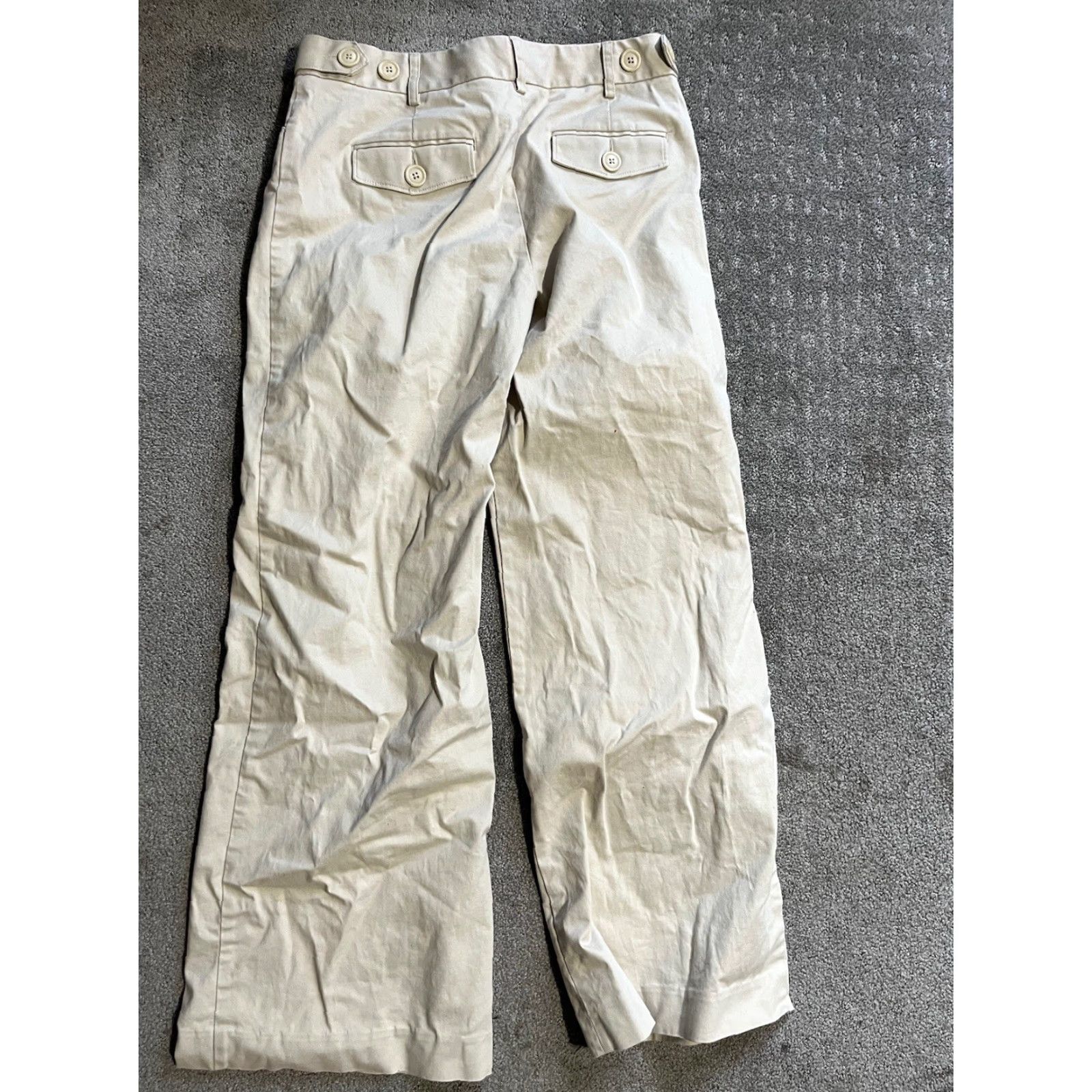 Vintage VINTAGE Express Editor Relaxed Pants Women’s 8 Beige Cream Mid Rise Chino Size 30" / US 8 / IT 44 - 3 Thumbnail
