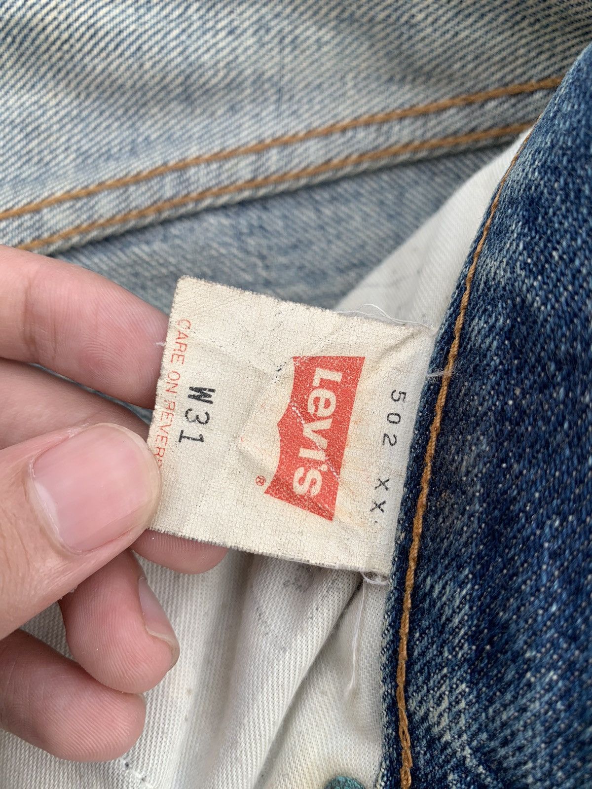 Levi's VINTAGE LEVI’S BIG E 502 J22 SELVEDGE RUSTY DISTRESSED DENIM Size US 31 - 19 Thumbnail