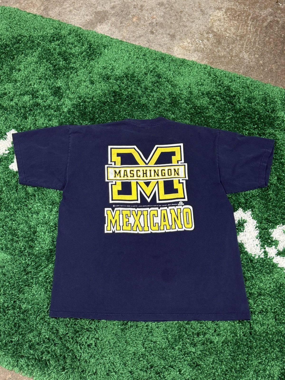 Vintage RARE Vintage Aztlan Mexicano Michigan Aztec Mayan Gang Tee Size US XXL / EU 58 / 5 - 1 Thumbnail