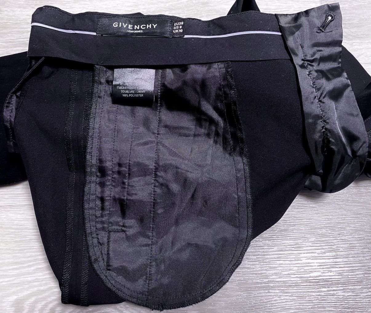 Givenchy Givenchy Uniformes Black Stretchy Cross Pants Trousers PE Size 28" / US 6 / IT 42 - 16 Thumbnail