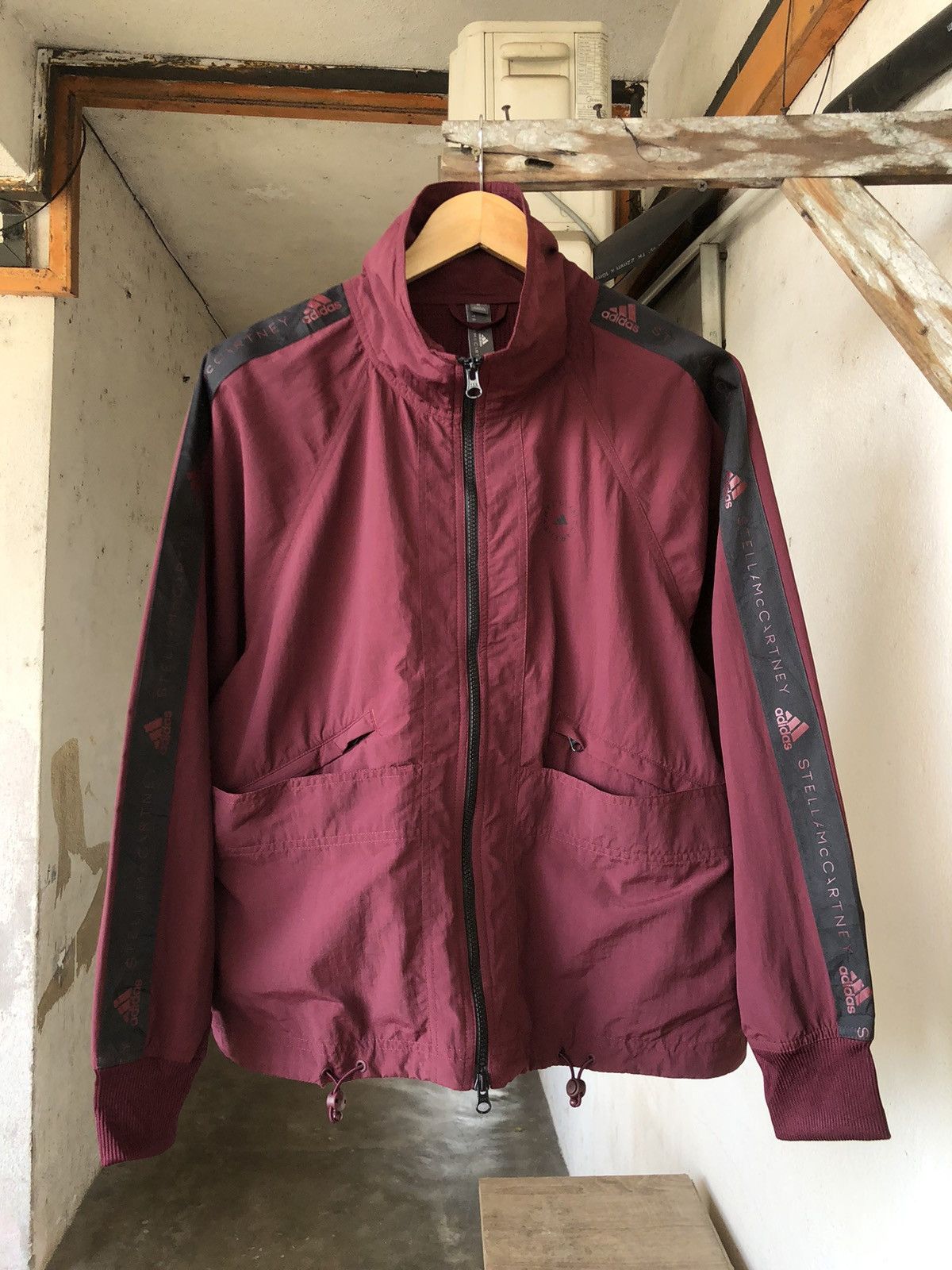 Adidas × Stella McCartney Rare❤️ Adidas x Stella McCartney Maroon Light Jacket Size S / US 4 / IT 40 - 2 Thumbnail