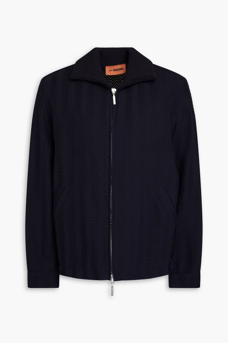 Missoni o1y0225 Zip Sweatshirt in Midnight Blue/Black Size US M / EU 48-50 / 2 - 1 Thumbnail