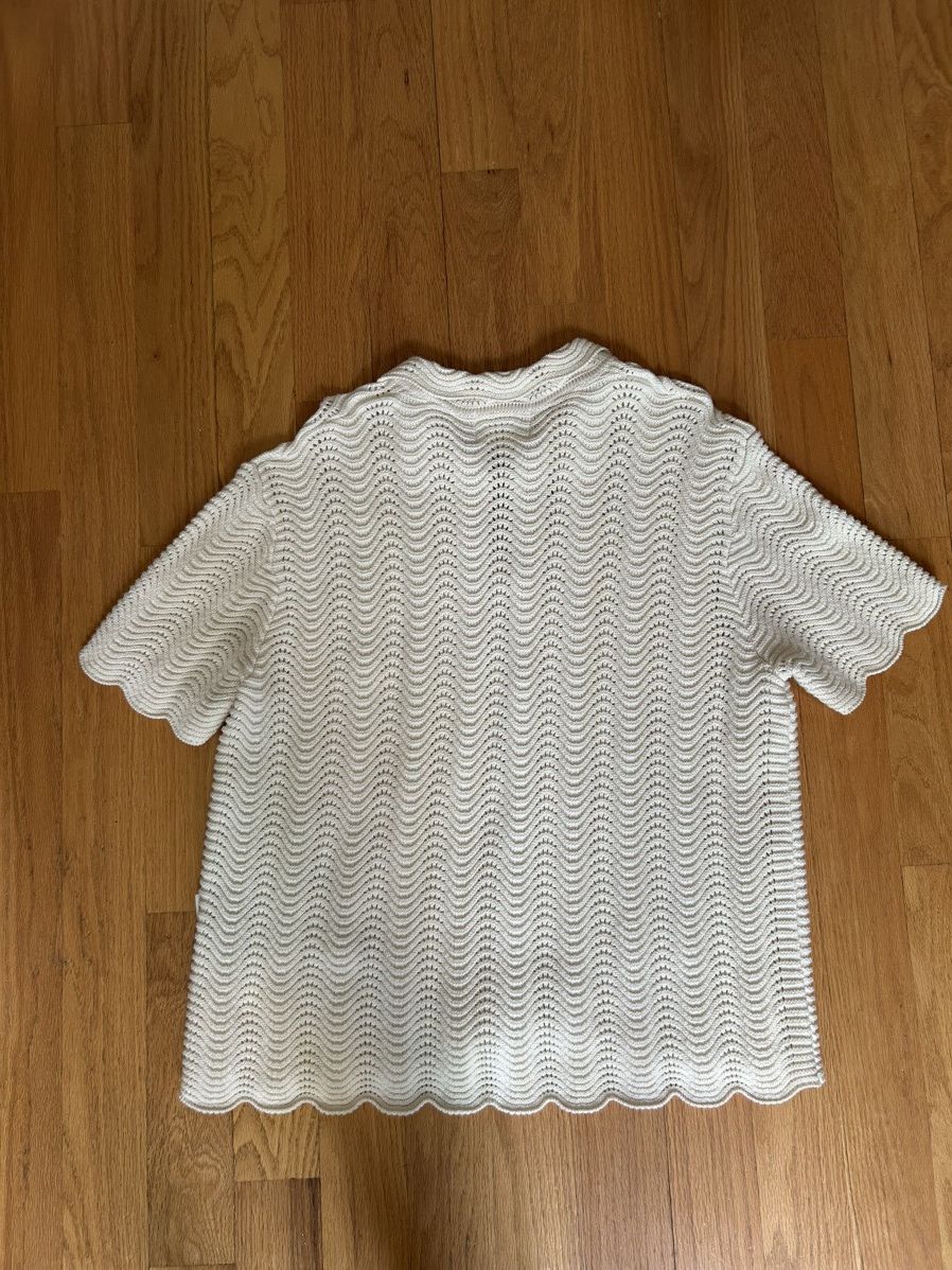 YITAI Yitai Shale Stitch Button Up White/Cream (Mens M) Size US M / EU 48-50 / 2 - 2 Thumbnail
