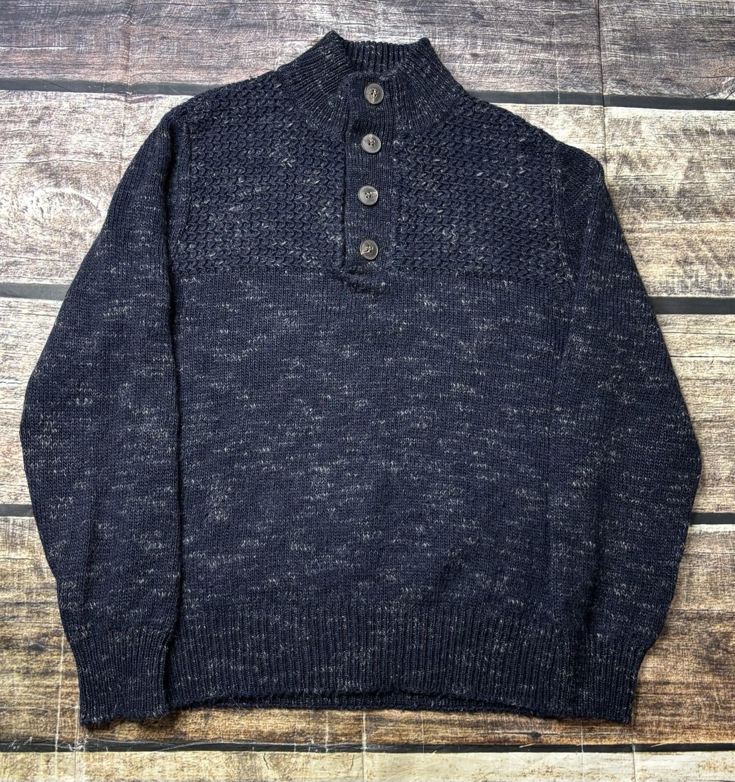 Paolo Mondo Paolo Mondo Sweater Men's Medium Wool Blend Henley Italy Size US M / EU 48-50 / 2 - 1 Thumbnail