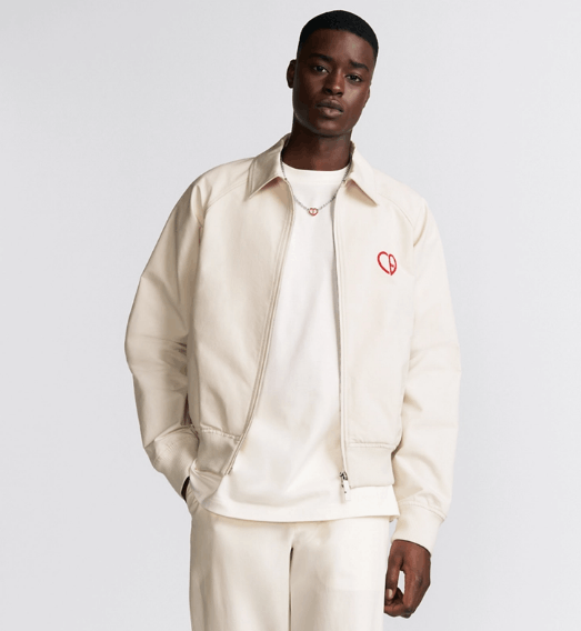 Dior o1w1db10525 493D48 CD Heart Blouson Jacket in White Size US M / EU 48-50 / 2 - 4 Thumbnail