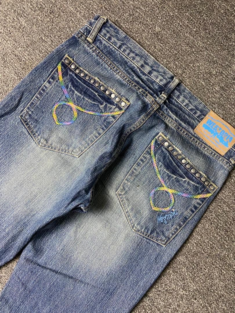 Japanese Brand Vintage WESTOPIA Distressed Denim Ripped Jeans (136) Size US 33 - 4 Thumbnail