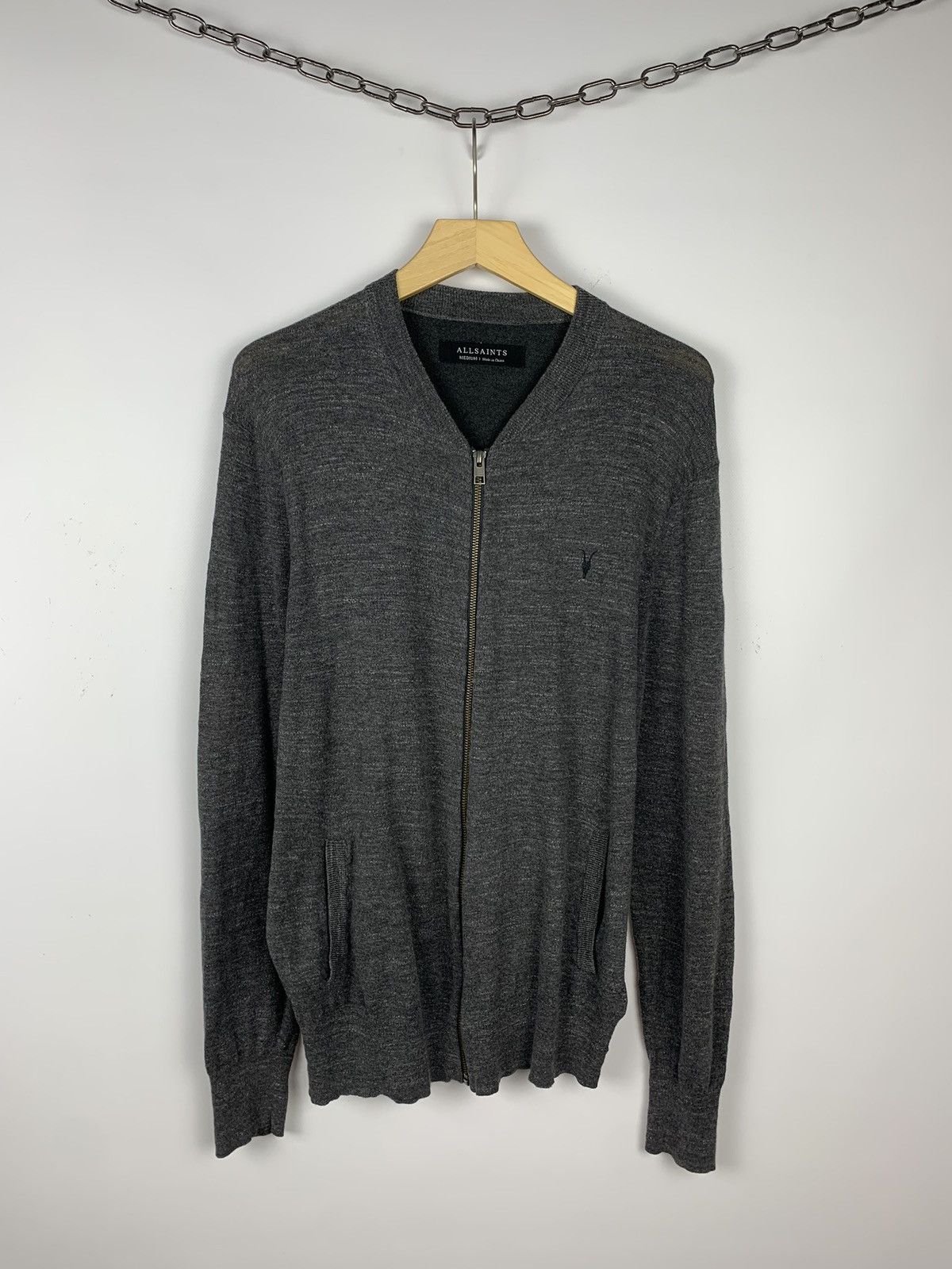 Allsaints Luxury Allsaints Rosso Zip Through Bomber Jacket Size US M / EU 48-50 / 2 - 1 Thumbnail